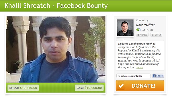 Khalil Shreateh Facebook Bounty