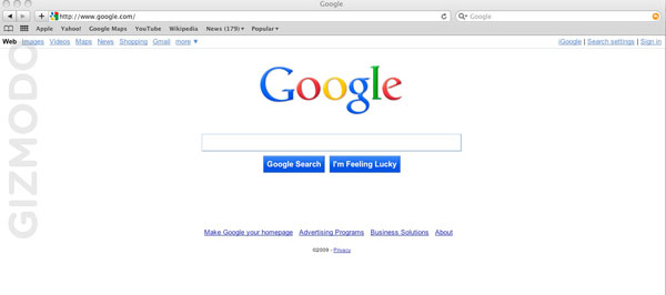 home page google