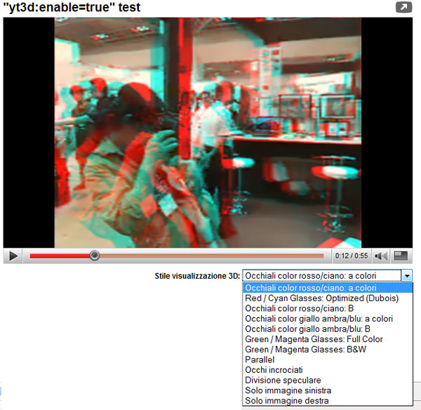 stereoscopico su youtube